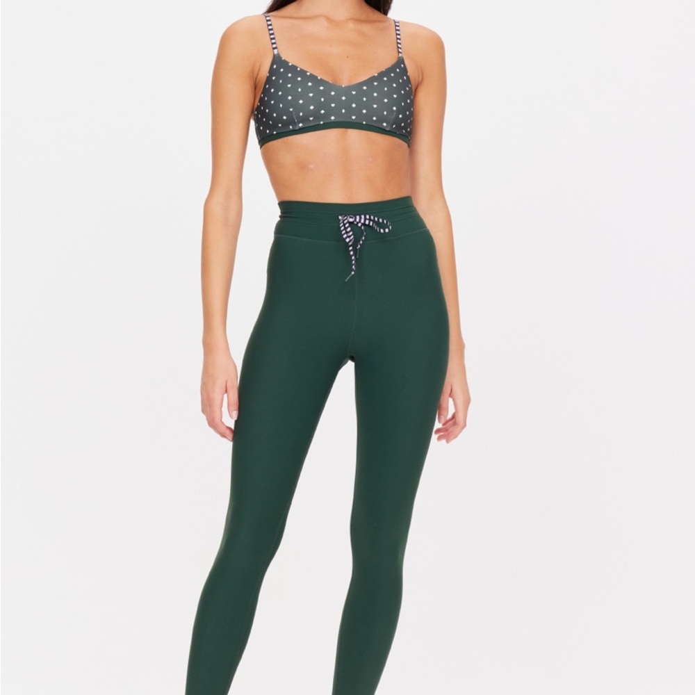 The Upside Green Polka Dot Activewear Set. Sold as a set